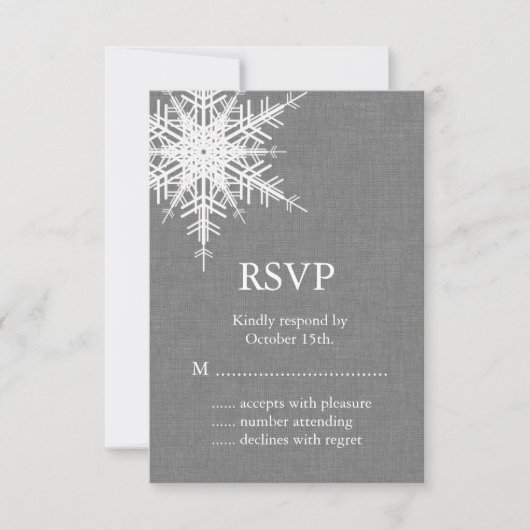 Burlap gris hiver RSVP (Devant)