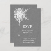 Burlap gris hiver RSVP (Devant / Derrière)