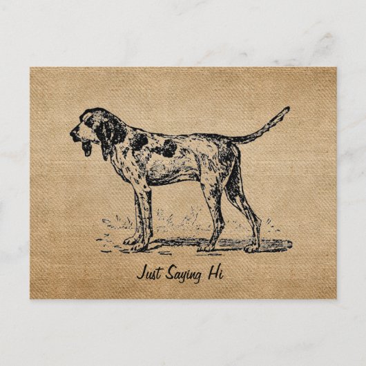 Burlap  Hallo Bird Dog Hunting Briefkaart (Voorkant)