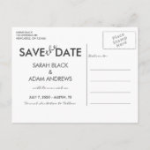 Burlap Heart | Rustiek Save the Date Aankondigingskaart (Achterkant)