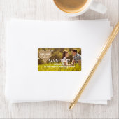 Burlap Heart | Rustique Enregistrer le Étiquette d (En situation)