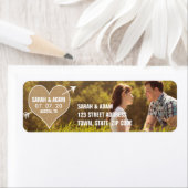 Burlap Heart | Rustique Enregistrer le Étiquette d (En situation)