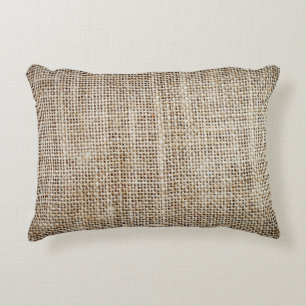 Burlap Hessiaanse achtergrond textuur Accent Kussen