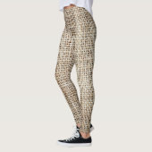 Burlap Hessiaanse achtergrond textuur Leggings (Links)