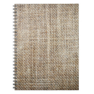 Burlap Hessiaanse achtergrond textuur Notitieboek