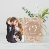 BURLAP HIVER | JOY | CARTE DE VACANCES ÉLÉGANTE (Debout devant)