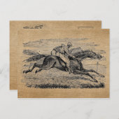 Burlap  Horse Racing Briefkaart (Voorkant / Achterkant)