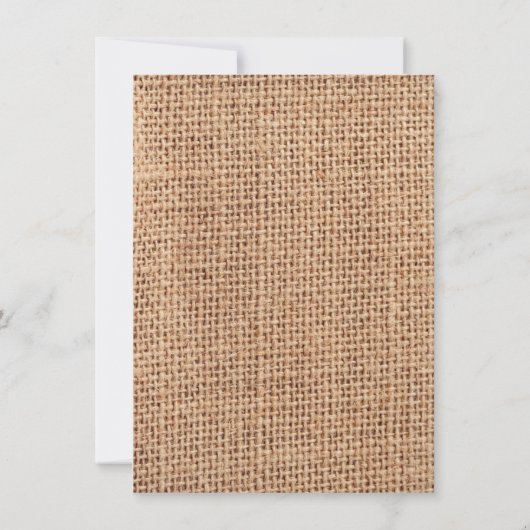 Burlap Imprimer Bleu des invitations de mariage ru (Dos)