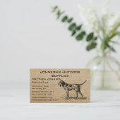 Burlap jachthond visitekaartje (Staand voorkant)