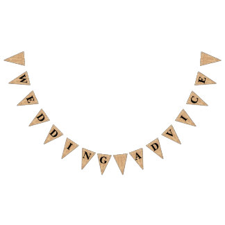Burlap Jute Bunting "Wedding Advice" Vlaggetjes