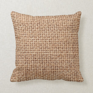 Burlap Jute Fabric Kijk Brown Kussen