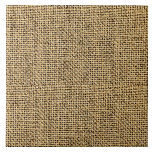 Burlap Jute Tegeltje (Voorkant)