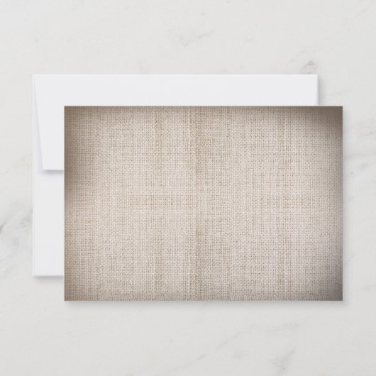 burlap kant lichten & metselaar pot bruiloft RSVP  (Achterkant)