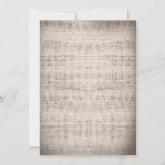 Burlap Kant String Lights Rustiek Engagement Party Kaart (Achterkant)