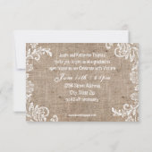Burlap & Lace - 3x5 Afstuderen Aankondiging (Achterkant)