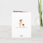 Burlap Lace Baby shower Merci Cartes (Dos)