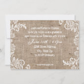 Burlap & Lace - Faire-part de diplôme (Dos)