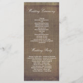 Burlap Lace Gold Confetti Rustic Wedding Programme (Dos)