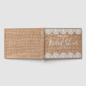 Burlap Lace Rustic Fête des mariées livre d'or (Complet)