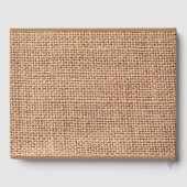 Burlap Lace Rustic Fête des mariées livre d'or (Verso)