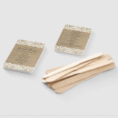 Burlap Lace Rustieke Huwelijksprogramma Fan Handwaaier (Niet-gemonteerd)