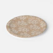 Burlap & Lace Shabby Chic Floral Paper Bord (Gekanteld)