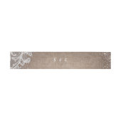 Burlap Lace Silglitter Rustic country Wedding Uitnodigingen Wikkel (Vlak)