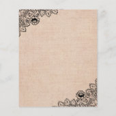 Burlap Lace Sunflower Budget Weddenschap (Achterkant)