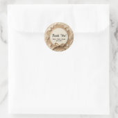 Burlap Lace & Twine Bow Rustiek Vrijgezellenfeest Ronde Sticker (Tas)