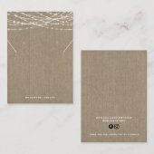 Burlap Lights Collier Boucles d'oreilles Carte d'a (Devant / Derrière)