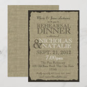 Burlap Look 5 x 7 repetitiediner Kaart (Voorkant / Achterkant)