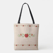 Burlap look met  Apples-leraren Draagtas (Achterkant)