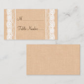 Burlap Lumière & Carte Vintage Place (Devant / Derrière)