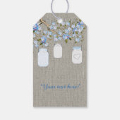 Burlap Mason Jar-Baby shower Cadeaulabel (Achterkant)