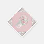 Burlap Mason Jar Baby shower Papieren servetten (Hoek)