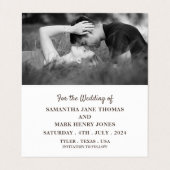 Burlap Mason Jar, Photo Enregistrer La Carte Date (Intérieur déplié)