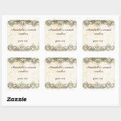 Burlap met  kantkaars sticker (Vel)