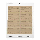 Burlap minimaliste merci étiquette d'envoi d'affai (Feuille entière)