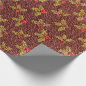 Burlap Mistletoe Cadeaupapier (Hoek)
