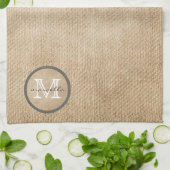 Burlap Monogram Theedoek (Gevouwen)