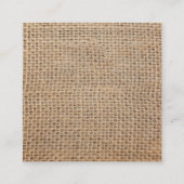 Burlap & Navy Blue bruiloft welkom Kaart (Achterkant)