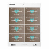 Burlap pays chic bouteille d'eau mariage étiquette (Feuille entière)