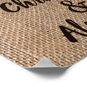Burlap personnalisé Rustique Vintage Affiche de bi (Coin)