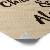 Burlap personnalisé Rustique Vintage Affiche de bi (Coin)