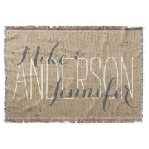 Burlap Persoonlijke bruiloft Bride & Groom's Names
