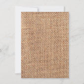 Burlap Print Turquoise Rustic Wedding Invitations (Dos)