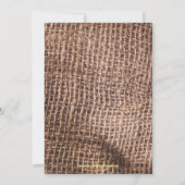 Burlap & Pumpkins - Herfst Party Invitation Kaart (Achterkant)