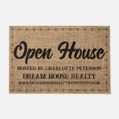 Burlap Real Estate Agent Realtor Open House Deurmat (Voorkant)