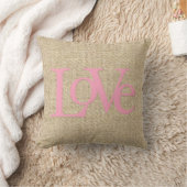 Burlap rose mariage décoratif coussin (Couverture)