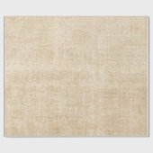 Burlap Rustic Khaki Tan Wrapping Paper Cadeaupapier (Vlak)